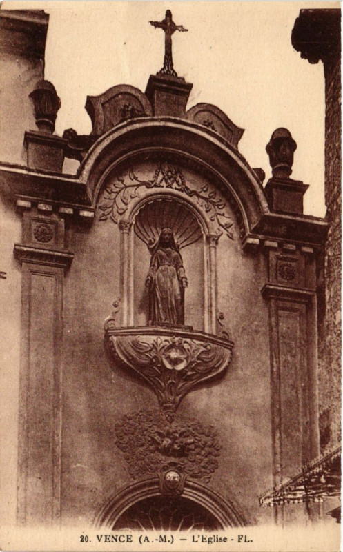 Carte postale ancienne Vence - L'Eglise à Vence
