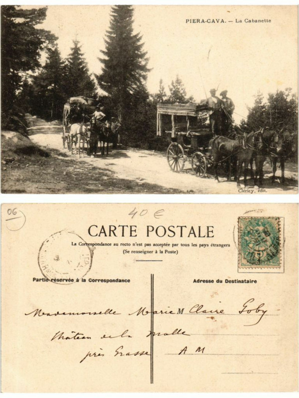 Carte postale ancienne Piera-Cava La Cabanette
