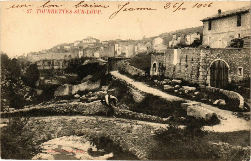 Carte postale ancienne Tourrettes-sur-Loup à Tourrettes-sur-Loup