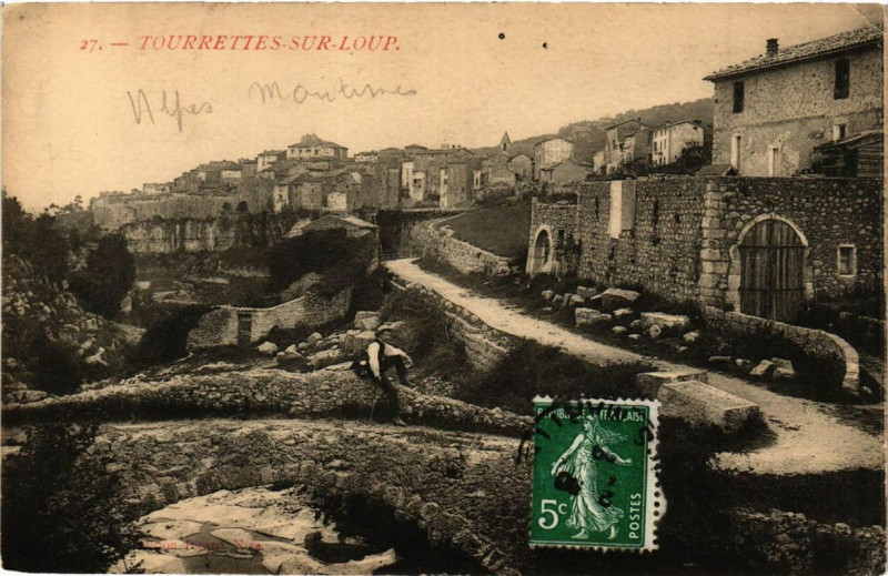 Carte postale ancienne Tourrettes-sur-Loup à Tourrettes-sur-Loup