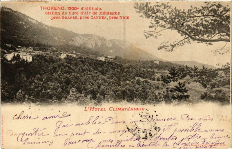 Carte postale ancienne Thorenc l'Hotel Climaterique