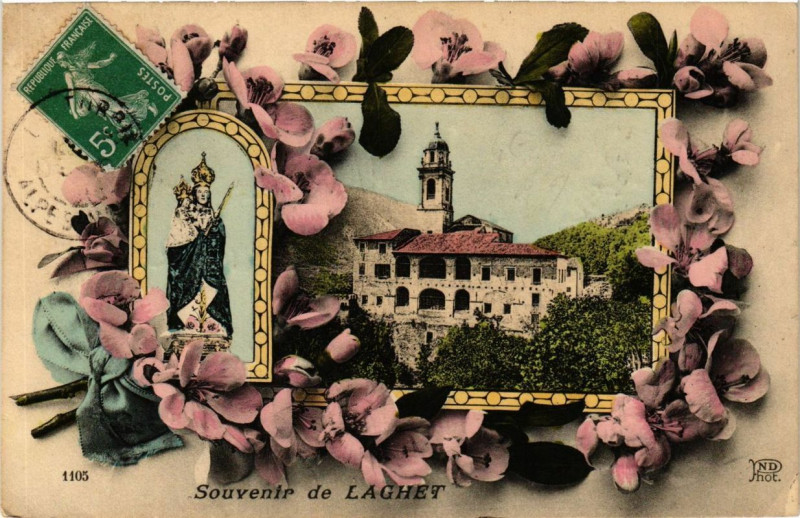 Carte postale ancienne Souvenir de Laghet