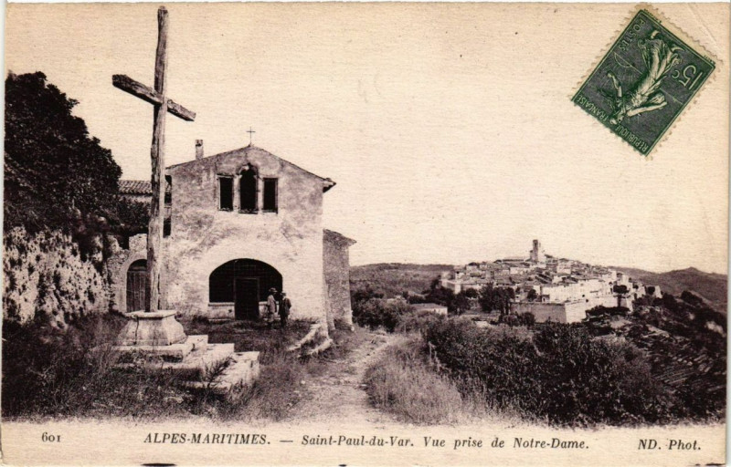 Carte postale ancienne Saint-Paul-du-Var Vue prise de Note-Dame