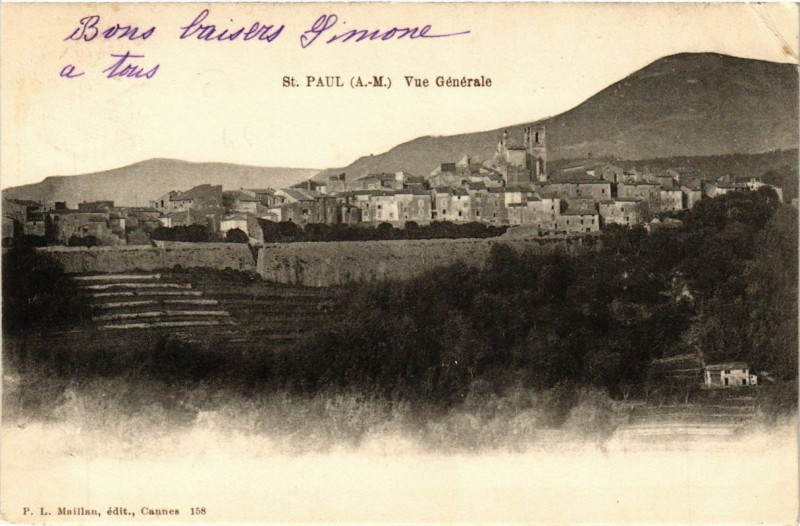 Carte postale ancienne Saint-Paul vue générale