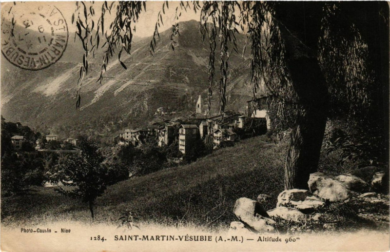 Carte postale ancienne Saint-Martin-Vesubie Altitude 960 m