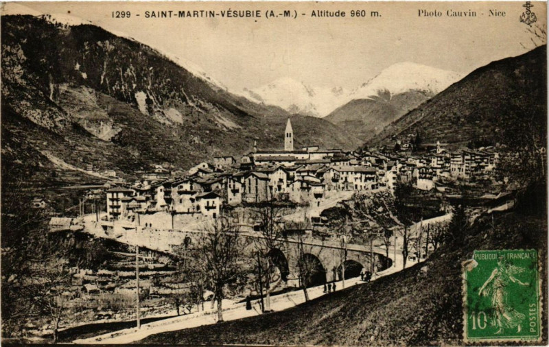 Carte postale ancienne Saint-Martin-Vesubie Altitude 960 m