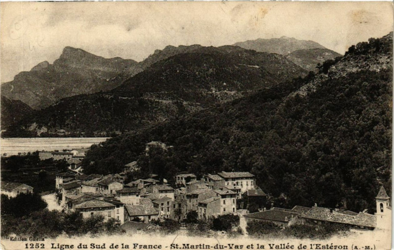 Carte postale ancienne Saint-Martin-du-Var et la Vallée de l'Esteron à Saint-Martin-du-Var