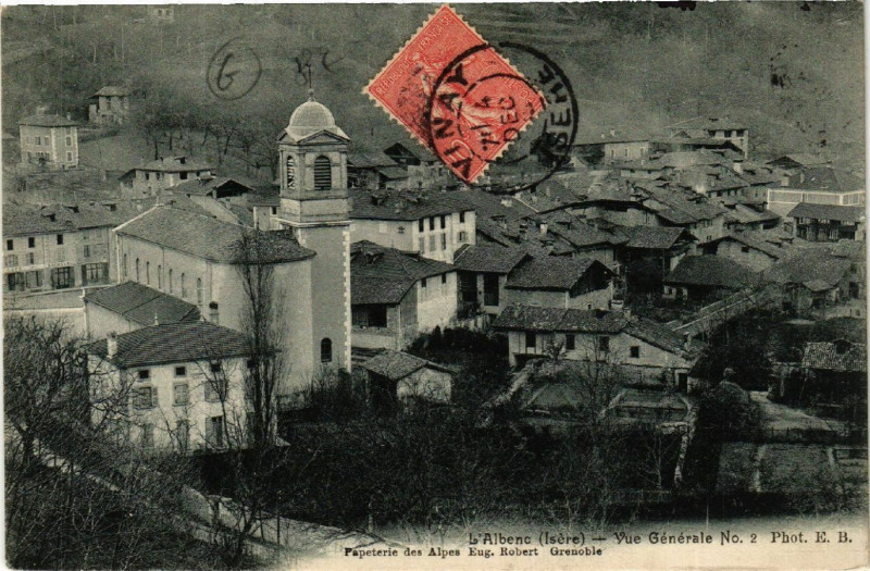 Carte postale ancienne L'Albenc - Vue générale à L'Albenc