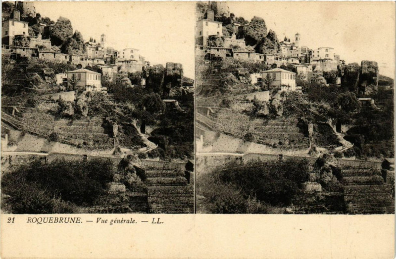 Carte postale ancienne Roquebrune Vue générale
