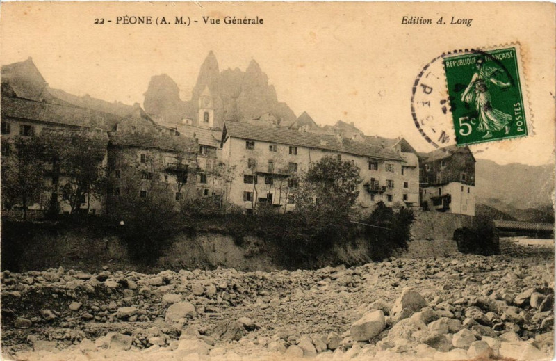 Carte postale ancienne Peone vue générale à Péone