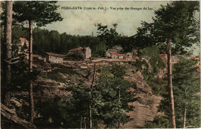 Carte postale ancienne Peira-Cava Vue prise des Granges du Lac