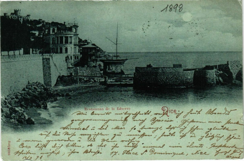 Carte postale ancienne Nice Restaurant de la Reserve à Nice