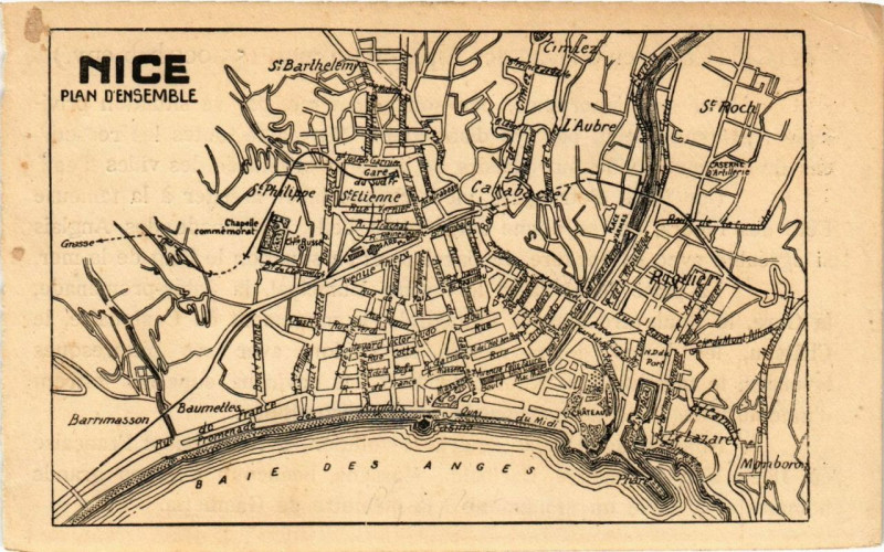 Carte postale ancienne Nice Plan ensemble à Nice