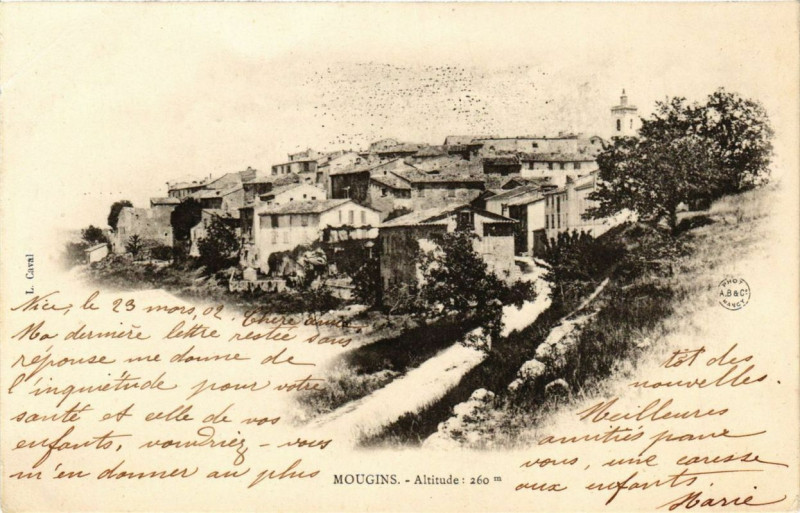 Carte postale ancienne Mougins Altitude 260 m à Mougins