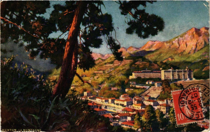 Carte postale ancienne Menton La Montagne à Menton