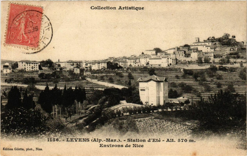 Carte postale ancienne Levens Station d'Ete à Levens