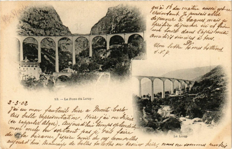 Carte postale ancienne Le Pont du Loup, Le Loup