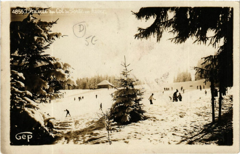 Carte postale ancienne Col de Porte en Hiver - Scene