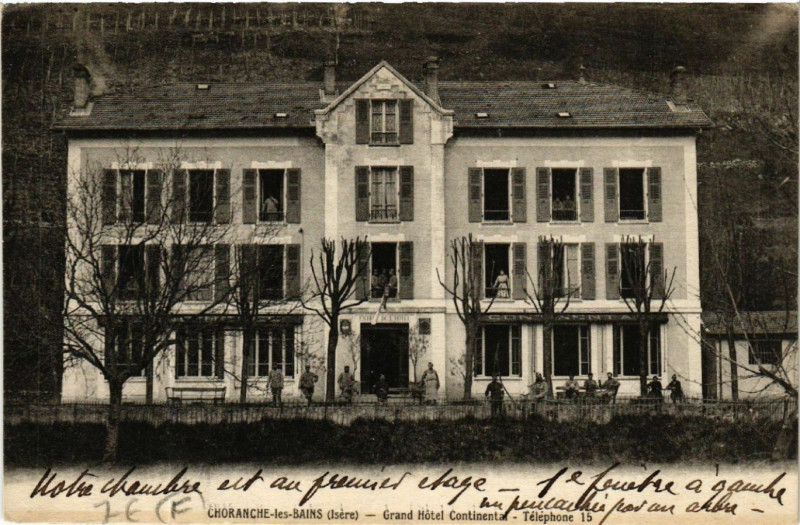 Carte postale ancienne Choranche-les-Bains - Grand Hotel Continental à Choranche