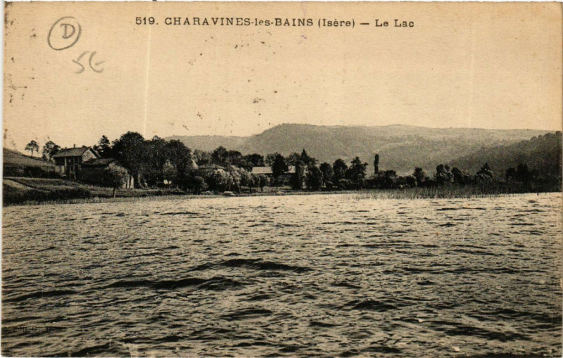 Carte postale ancienne Charavines-les-Bains - Le Lac à Charavines