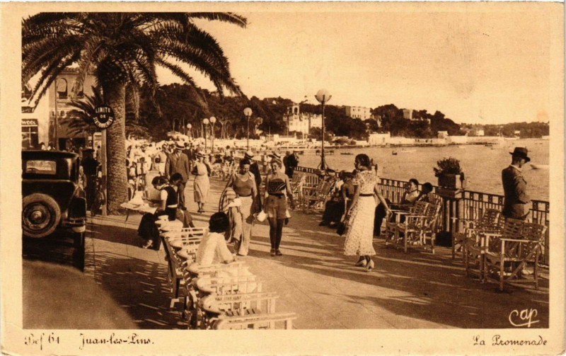 Carte postale ancienne Juan-les-Pins La Promenade