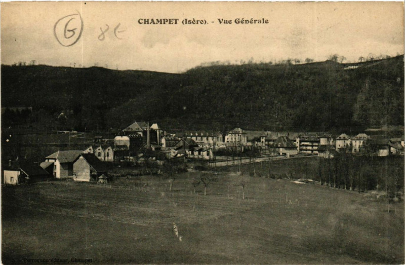 Carte postale ancienne Champet - Vue générale
