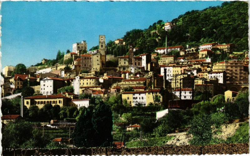 Carte postale ancienne Grasse Vue générale cote est à Grasse