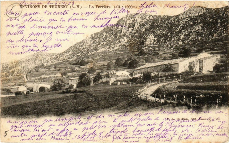 Carte postale ancienne Environs de Thorenc La Ferriere