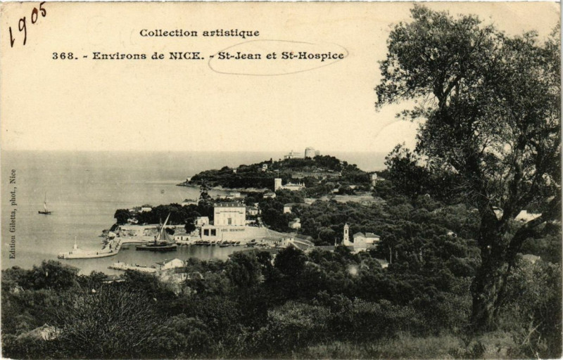 Carte postale ancienne Environs de Nice St-Jean et St-Hospice à Nice