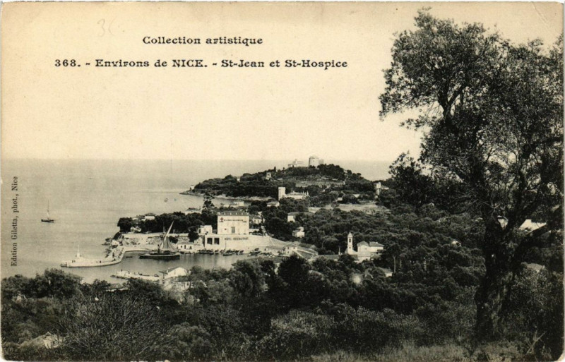 Carte postale ancienne Environs de Nice St-Jean et St-Hospice à Nice