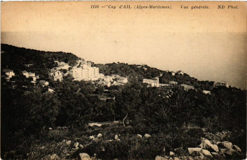 Carte postale ancienne Cap d'Ail vue générale à Cap-d'Ail