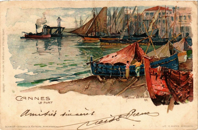 Carte postale ancienne Cannes le Port à Cannes