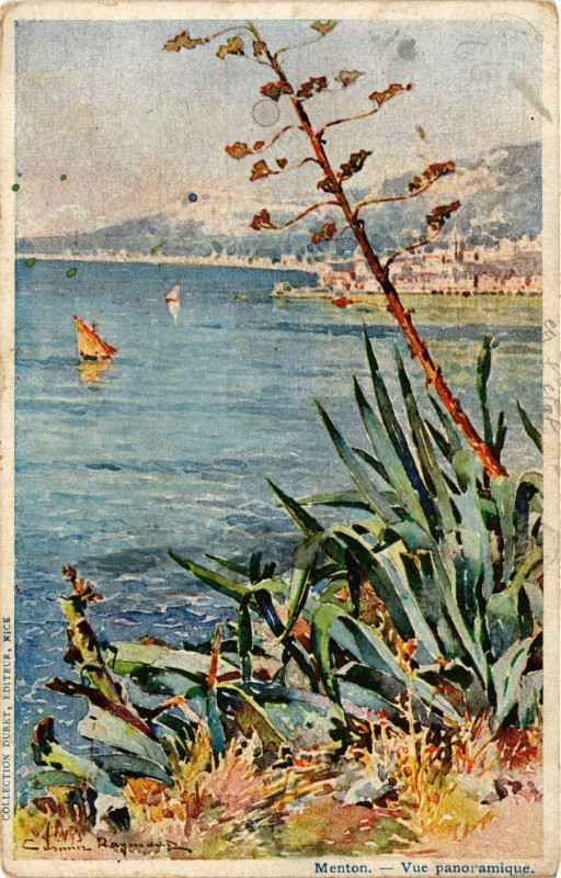 Carte postale ancienne Menton Vue panoramique à Menton