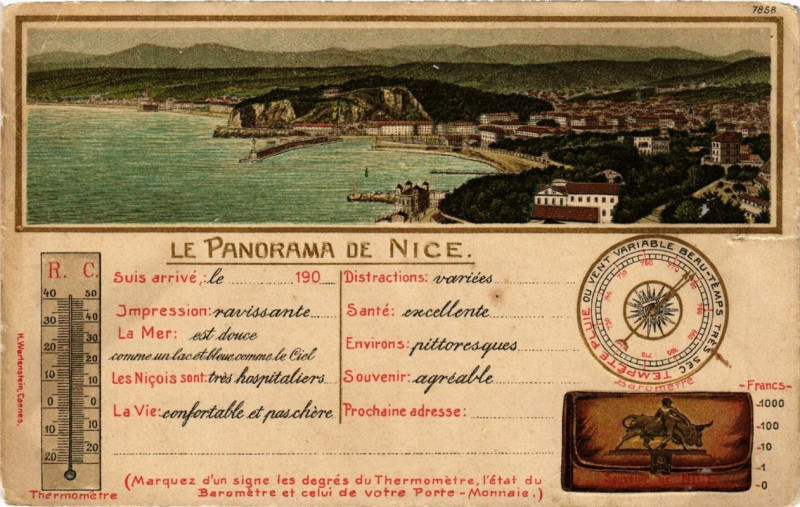 Carte postale ancienne Le Panorama de Nice à Nice