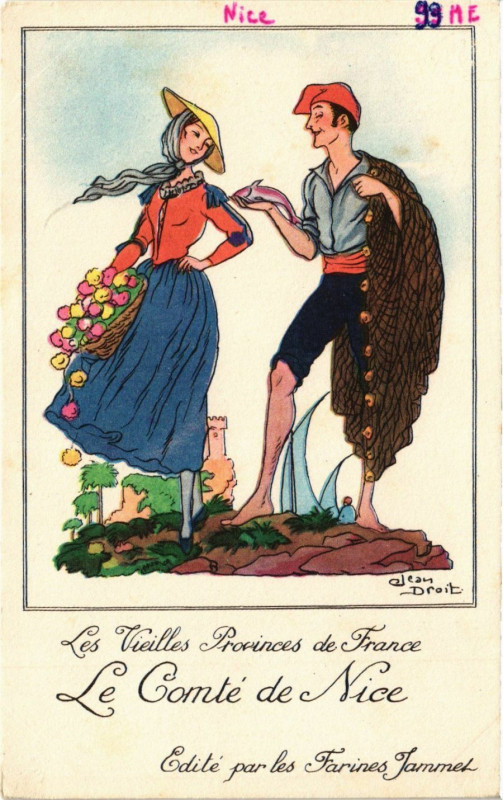 Carte postale ancienne Le Comte de Nice Les Vieilles Provinces de France à Nice