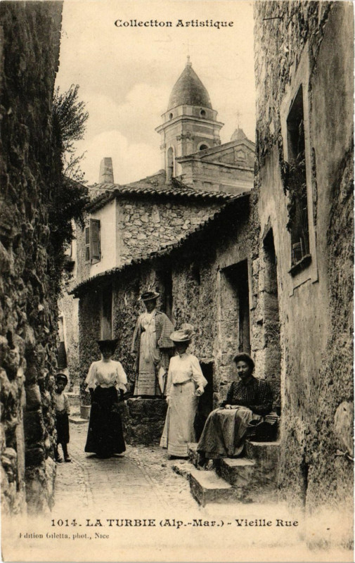 Carte postale ancienne La Turbie Vieille Rue à La Turbie