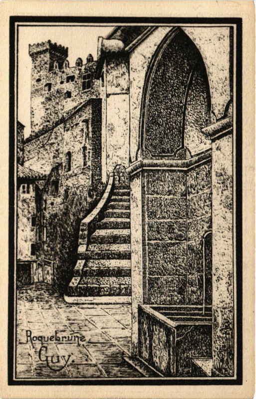 Carte postale ancienne La Cote d'Azur Roquebrun Le Chateau