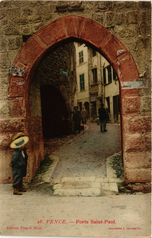 Carte postale ancienne Vence Porte St-Paul à Vence