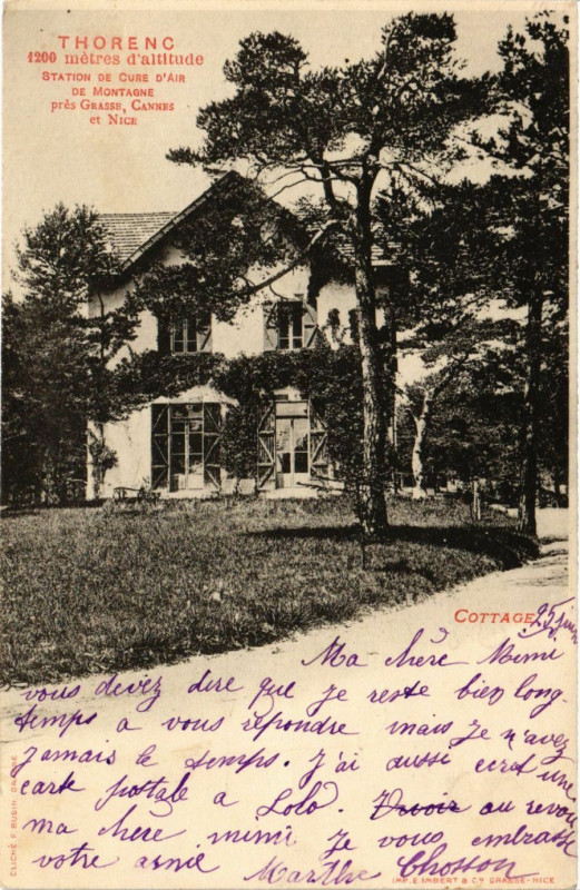 Carte postale ancienne Thorenc Station de Curee d'Air de Montagne