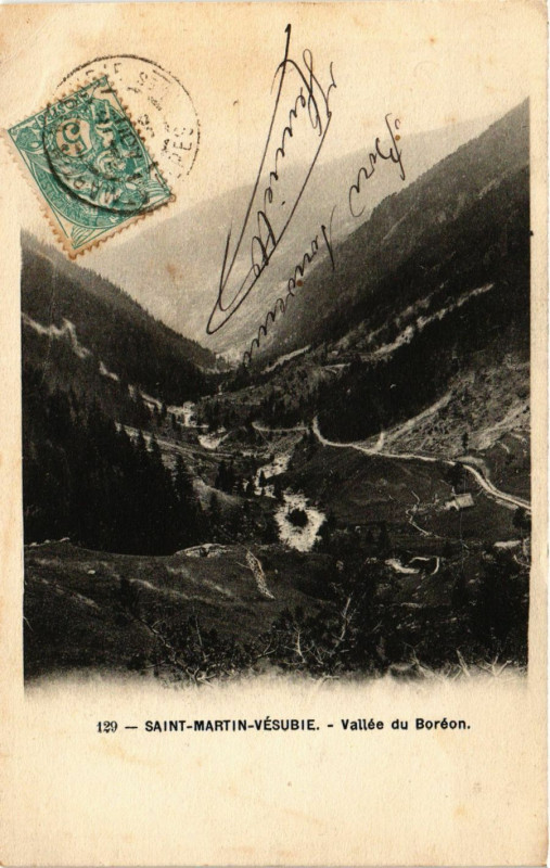 Carte postale ancienne Saint-Martin-Vesubie Valle du Boreon