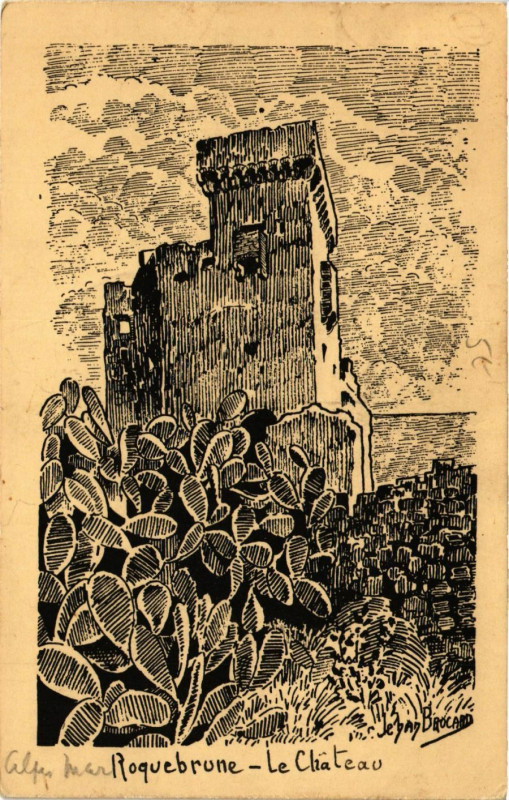 Carte postale ancienne Roquebrun Le Chateau