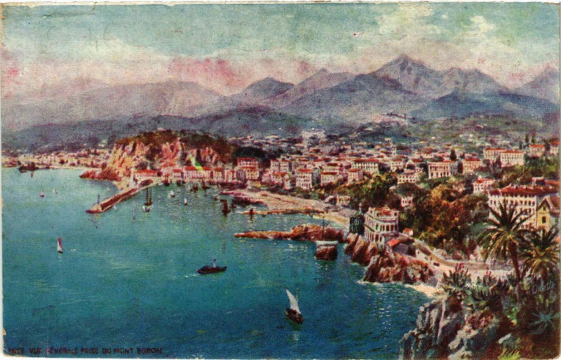 Carte postale ancienne Nice Vue générale prise du Mont à Nice