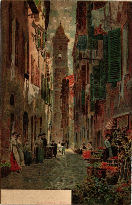 Carte postale ancienne Nice Rue de la Vieille Ville à Nice