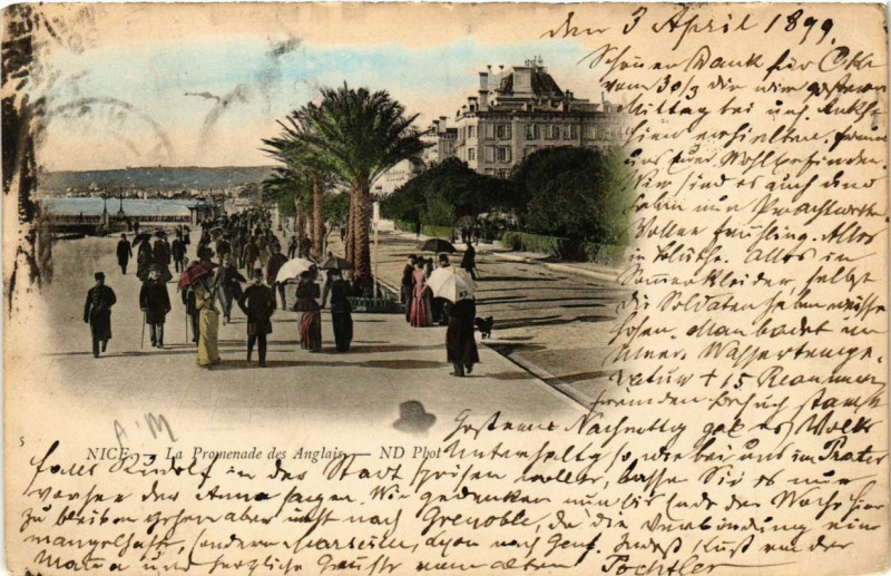 Carte postale ancienne Nice Promenade des Anglais à Nice