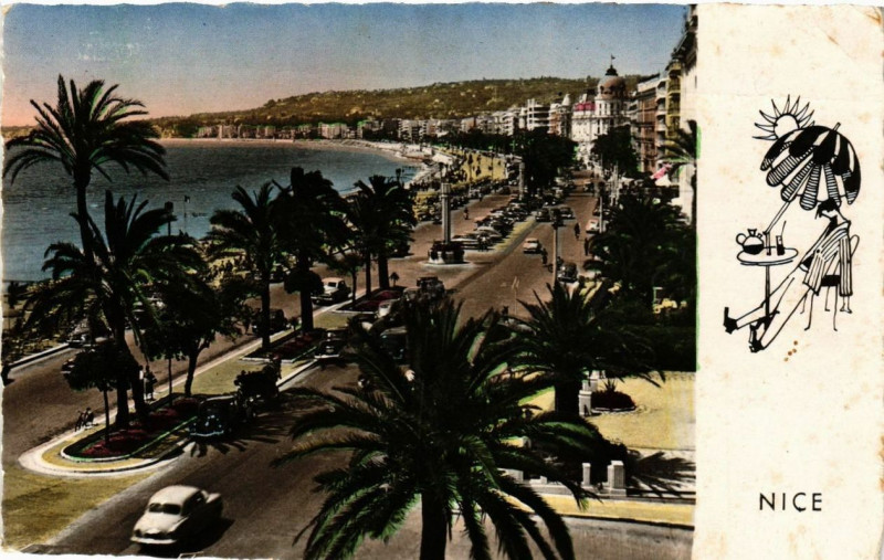 Carte postale ancienne Nice Promenade des Anglais à Nice