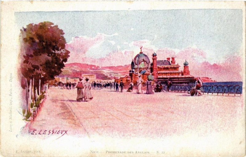 Carte postale ancienne Nice Promenade des Anglais à Nice