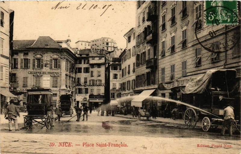 Carte postale ancienne Nice Place St Francois à Nice
