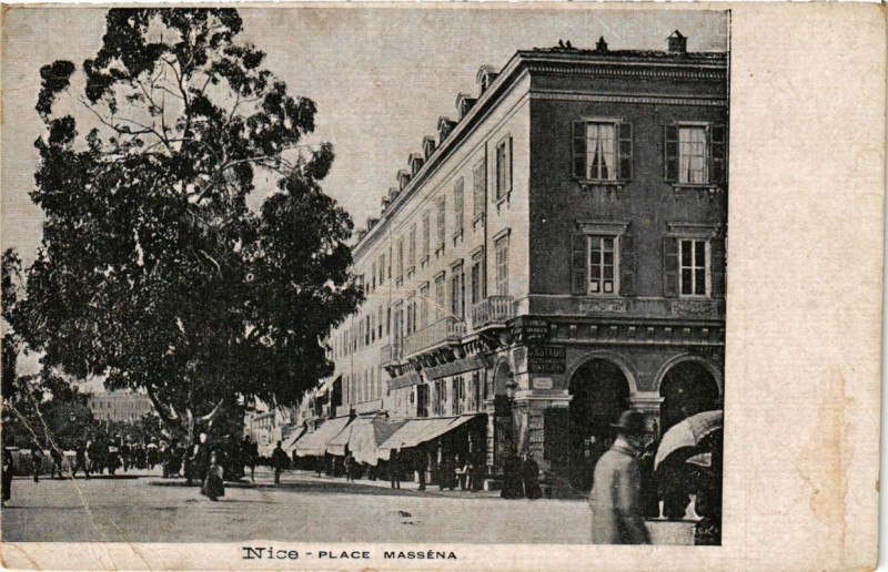 Carte postale ancienne Nice Place Massena à Nice