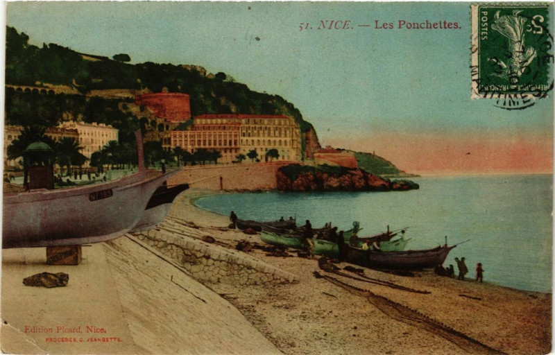 Carte postale ancienne Nice Les Ponchettes à Nice