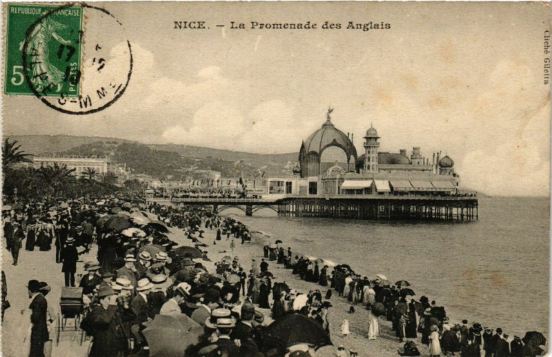 Carte postale ancienne Nice La Promeande des Anglais à Nice